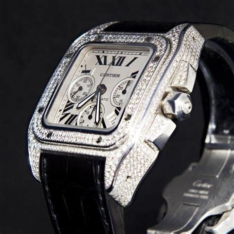 cartier santos 100 replica diamond